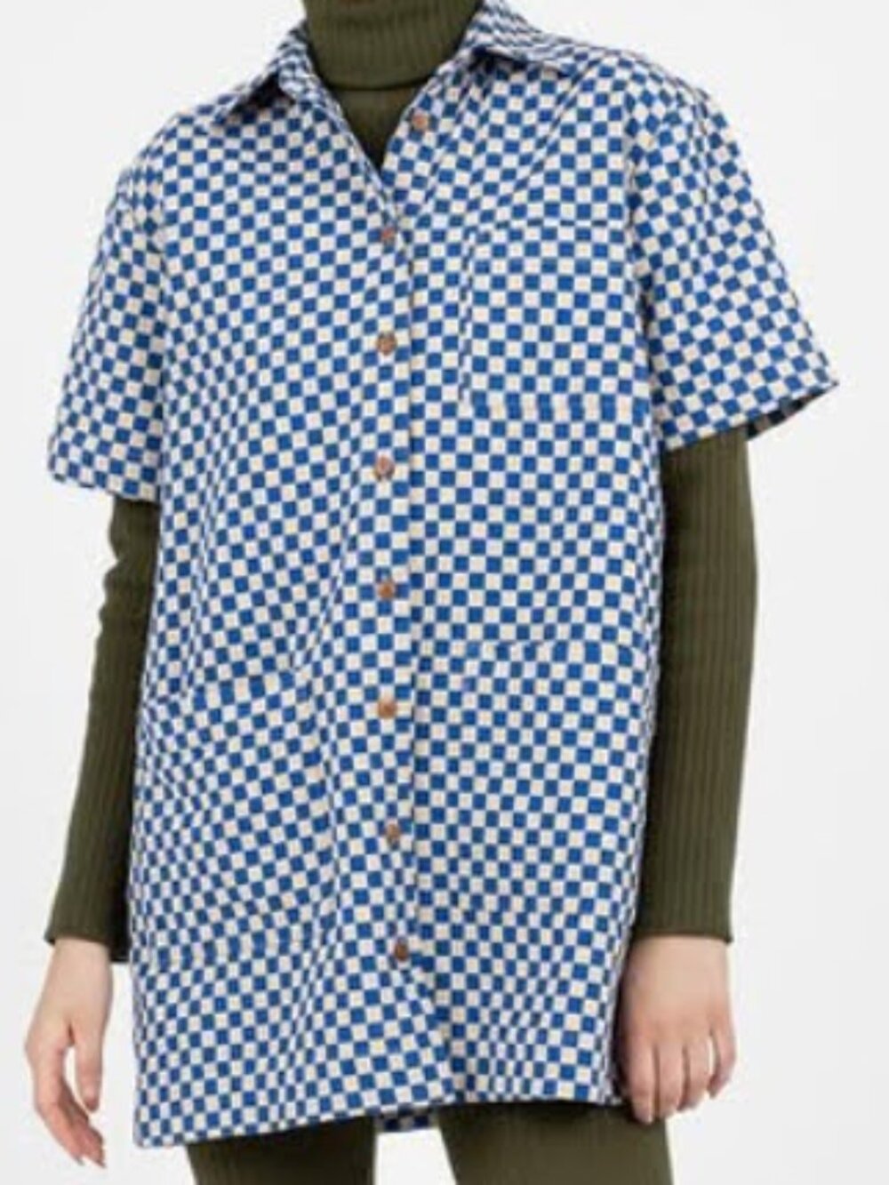 ILANA KOHN Melvin Mini Marine Check Dress Size M